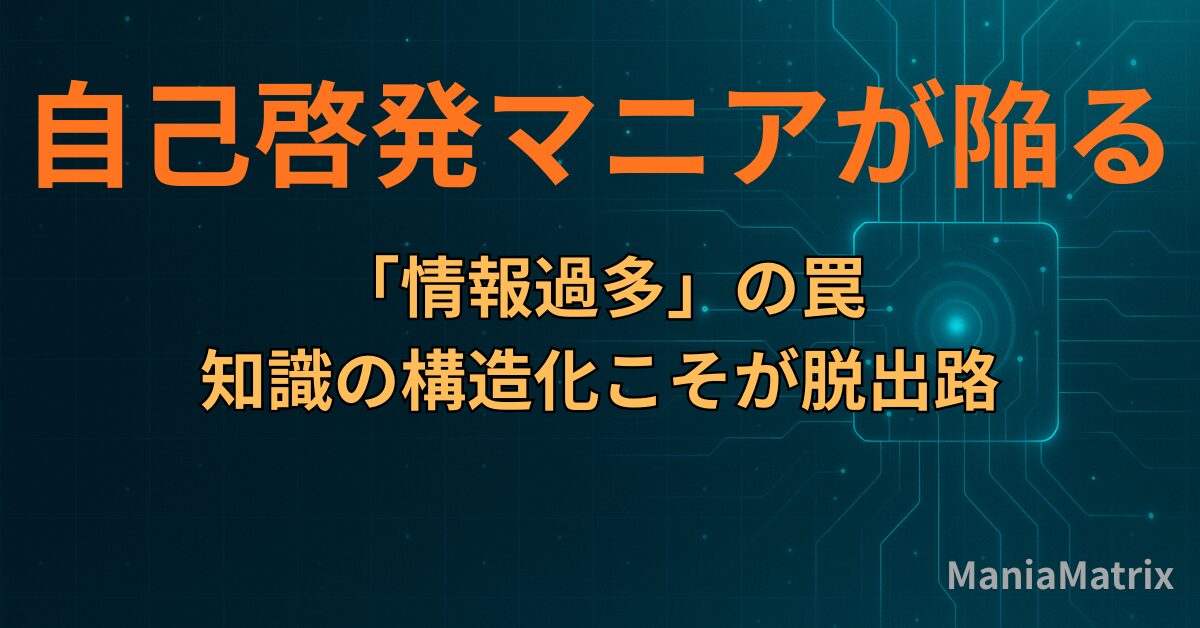 自己啓発マニアが陥る「情報過多」の罠：知識の構造化こそが脱出路