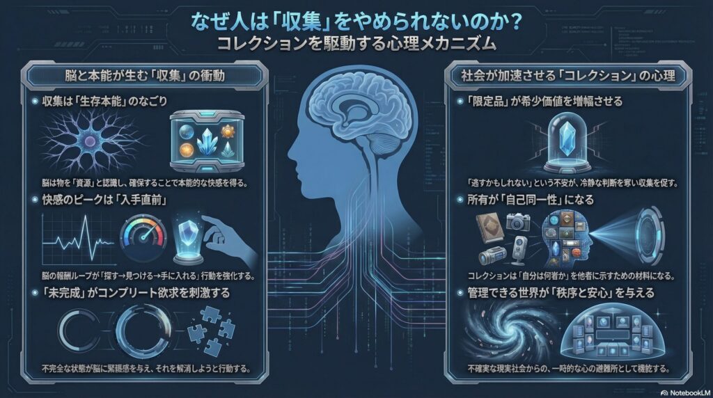 なぜ人は「収集」をやめられないのか?― 集める行動が止まらなくなる心理構造~ハマる心理の構造⑤