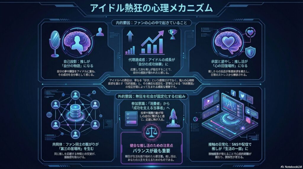 なぜアイドルに熱狂するのか？― 自己投影と共同体が熱狂を固定化する構造～ハマる心理の構造⑤