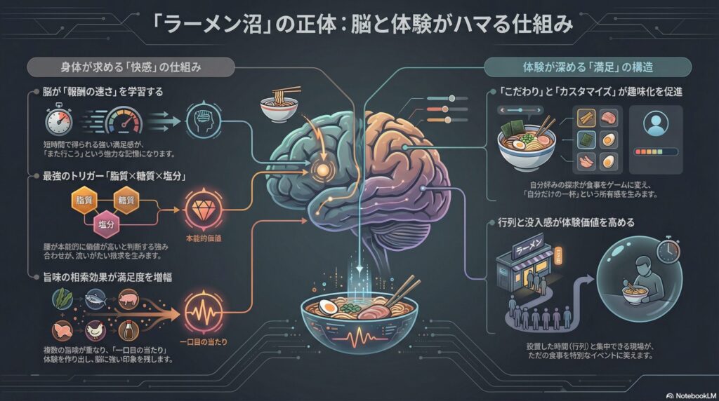 なぜ人はラーメンにハマるのか？― 脳と味覚と体験が快感を学習する構造～ハマる心理の構造⑤