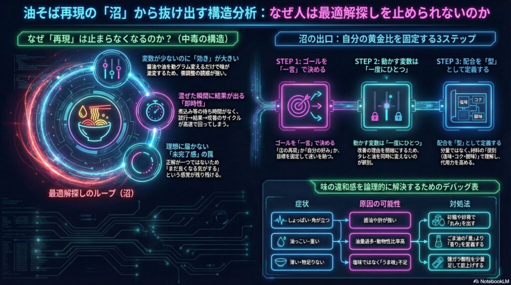 油そば再現の沼を抜け出す構造分析