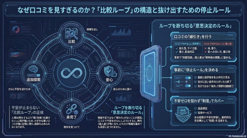 比較ループの仕組みと停止ルール