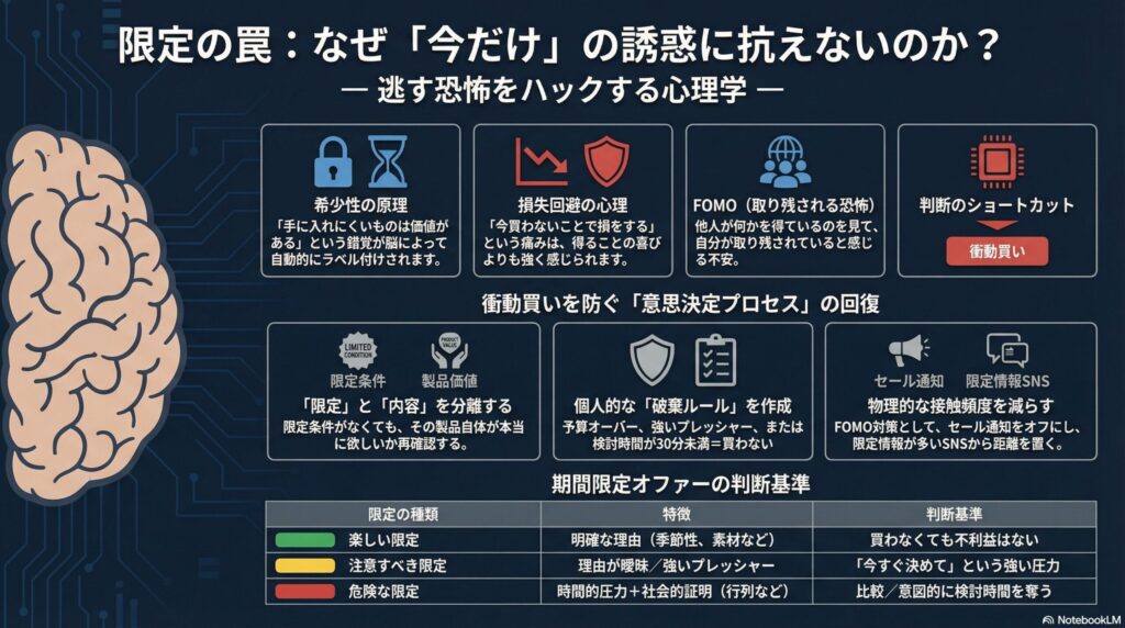 限定の罠：衝動買いの心理学