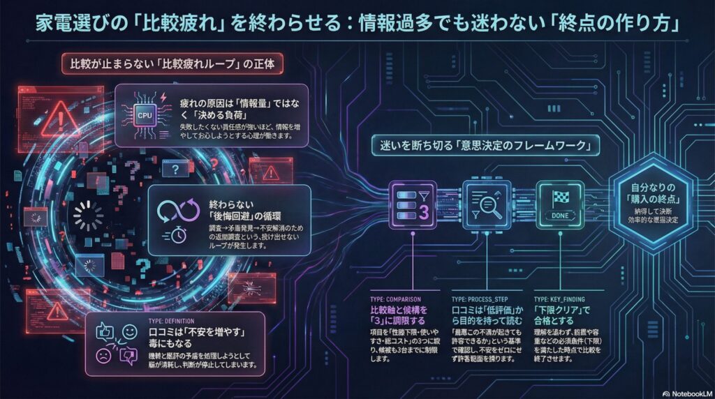 家電選びの比較疲れ解消法