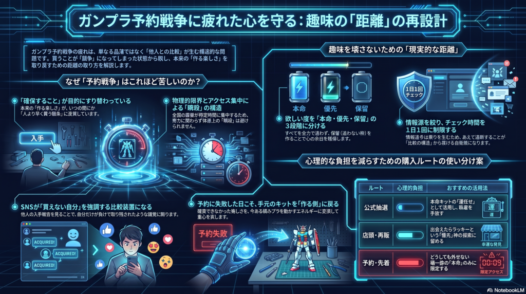 プラモデル予約のストレス対策