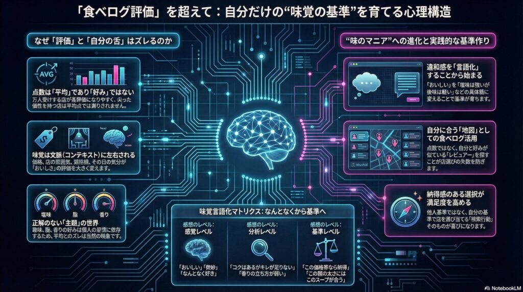 自分だけの味覚基準を育てる心理構造
