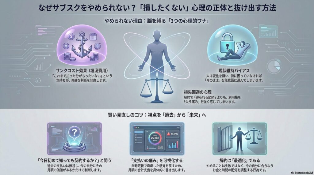 なぜ人はサブスクをやめられないのか｜損したくない心理が継続を正当化する構造