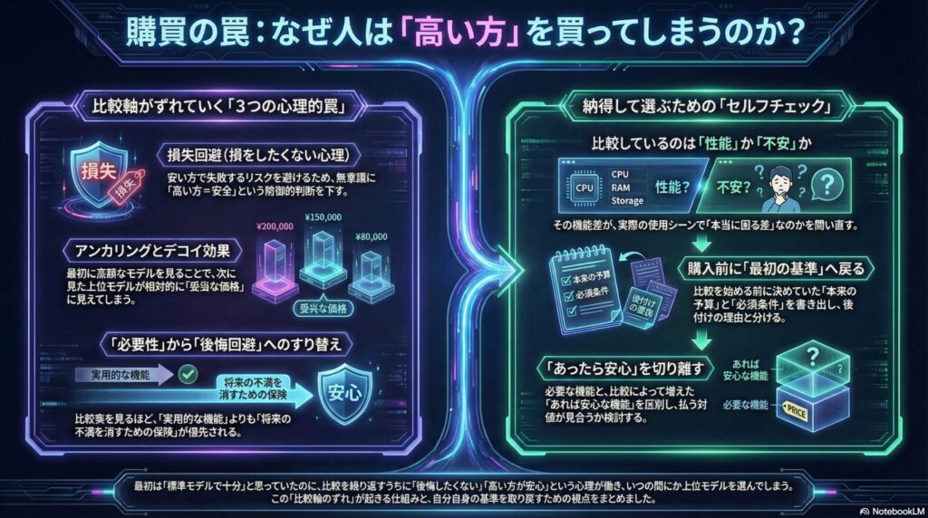 なぜ人は高い方を買ってしまうのか｜比較軸がずれていく購買の罠