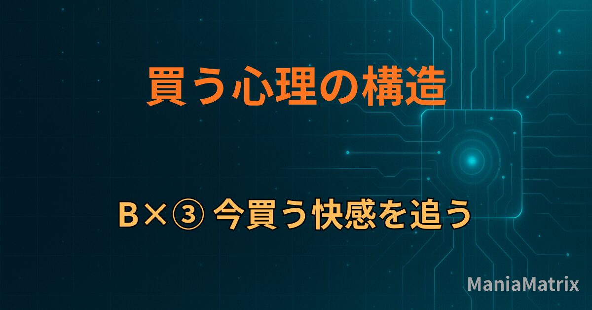 B×③ 今買う快感を追う