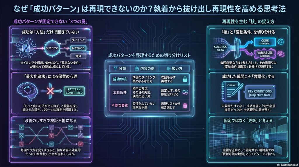 成功パターンの再現性を高める思考法